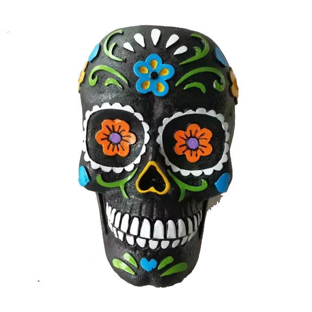 Black Mexican Skull 12 cm