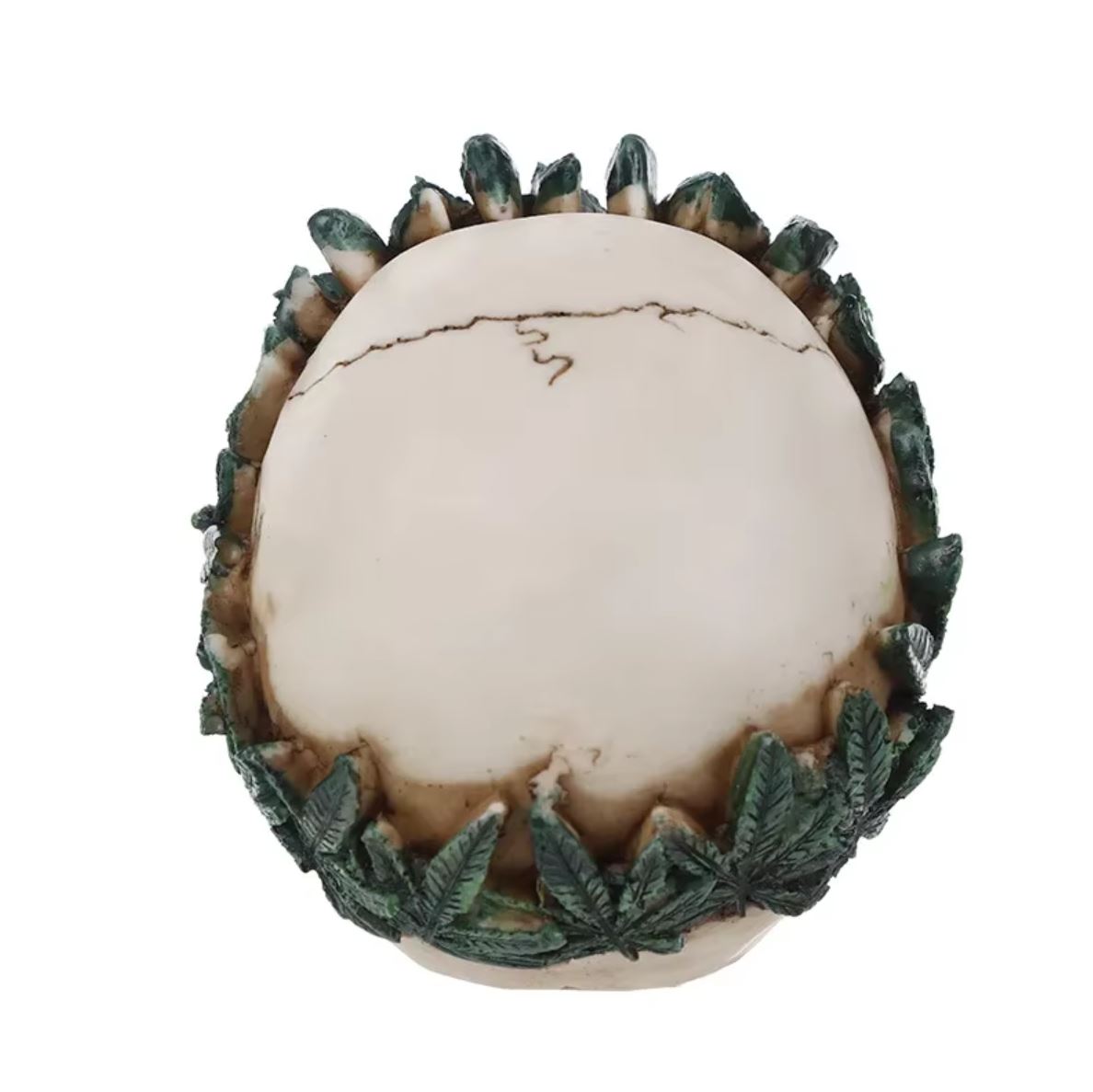 Skull with Leaf Crown Statue 12 cm