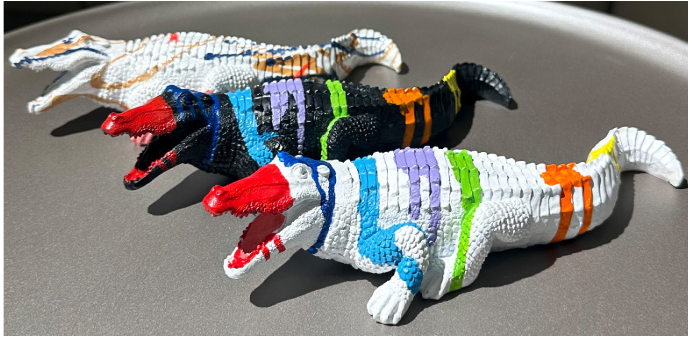 Crocodile Statue, Resin, Pop Art, 7 cm