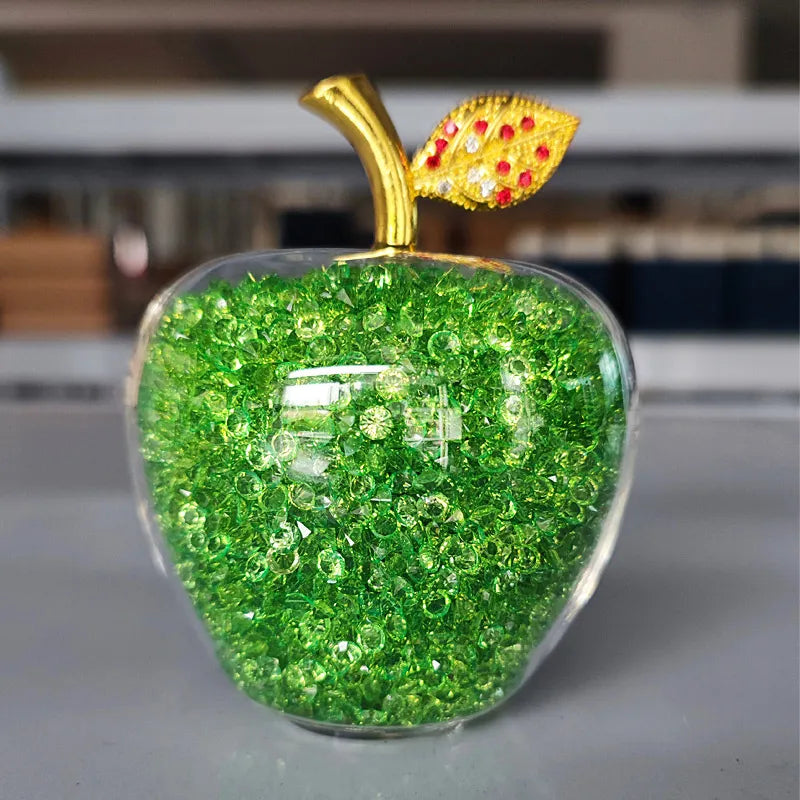 Handmade Crystal Apple Figurine