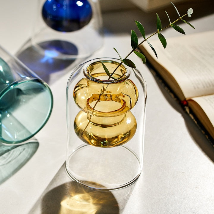 Nordic Dual Color Transparent Vase