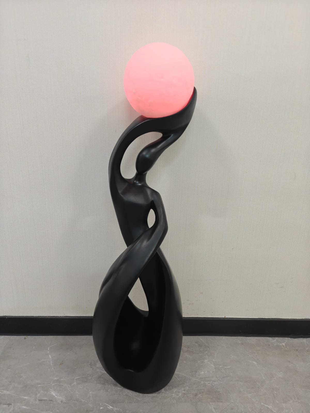 Abstract Nordic Statue, Black, 82 cm