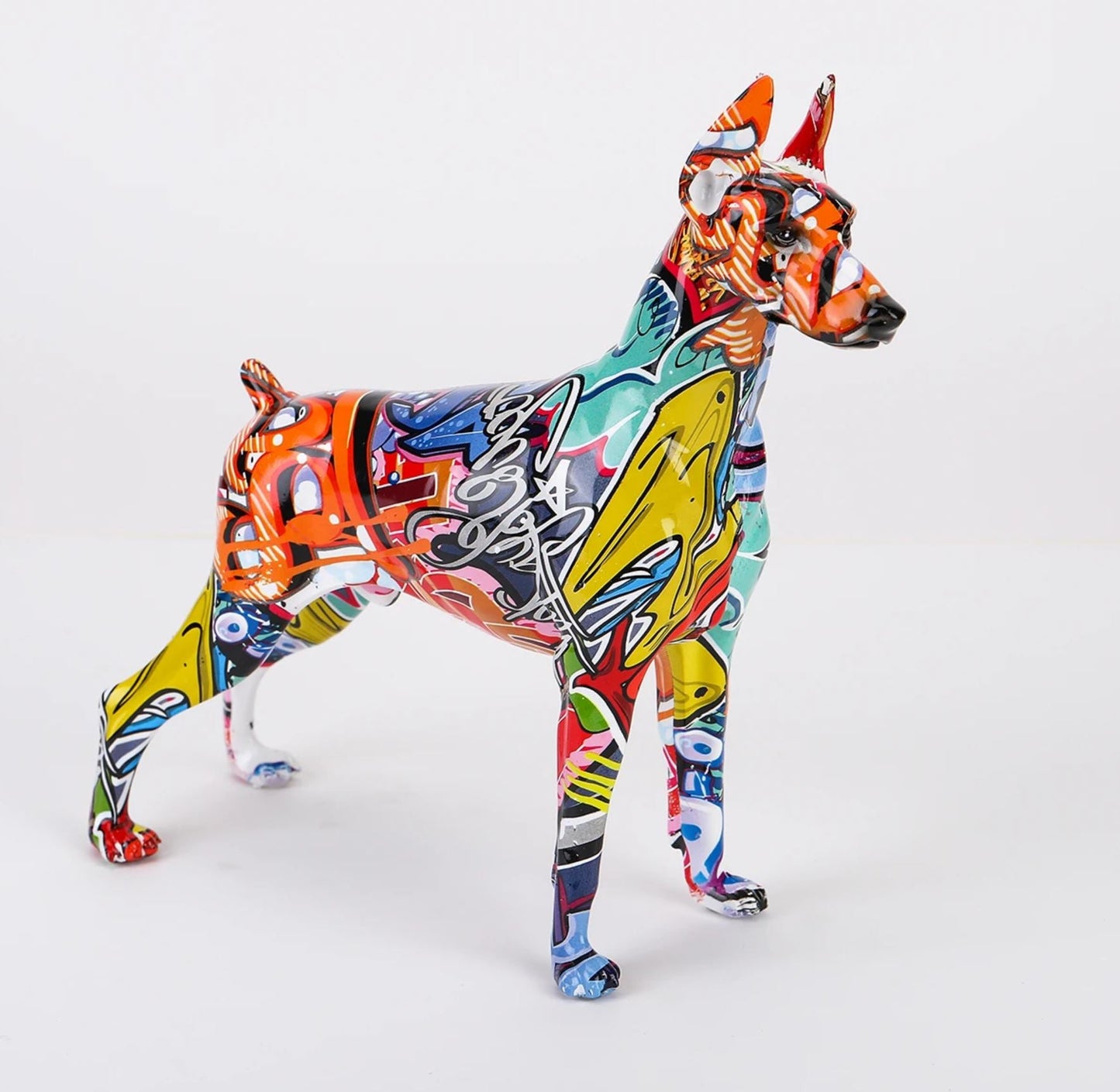 Doberman Statue, Pop Art, 22 cm