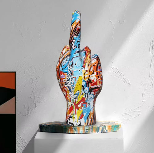 Middle Finger Hand Statue 19 cm