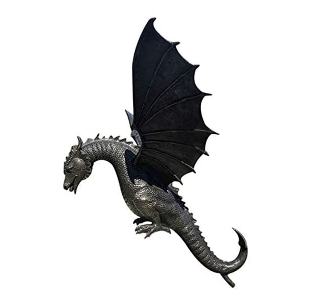 Dragon Statue in Resin for Outdoor/Garden - Fountain-Compatible - 30 cm