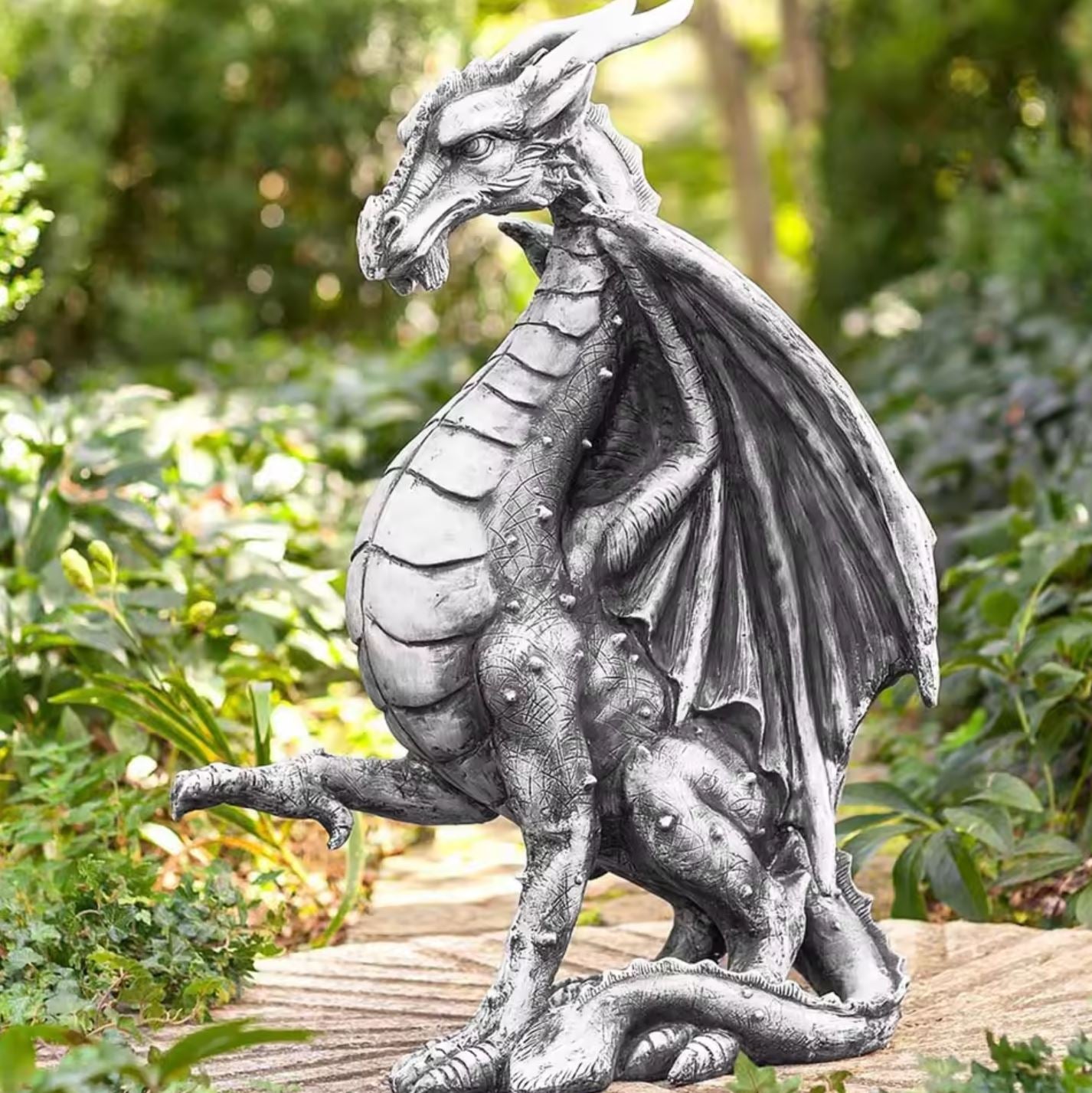 Dragon Statue in Resin for Outdoor/Garden 20 cm