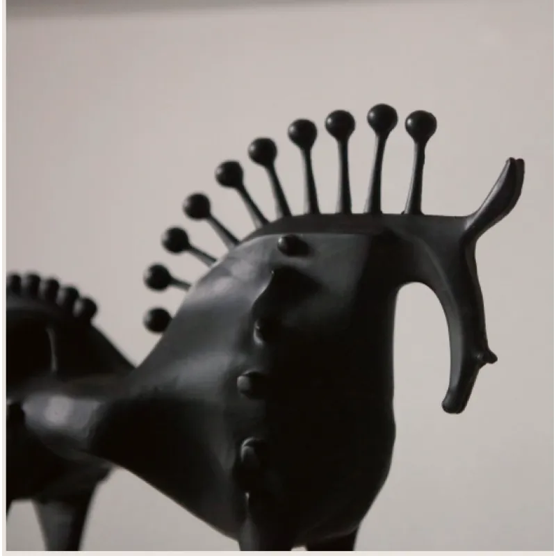 Abstract Horse Metal Sculpture