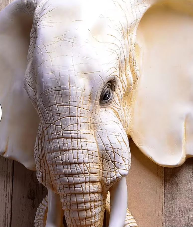 Elephant Head Wall Statue 48 cm