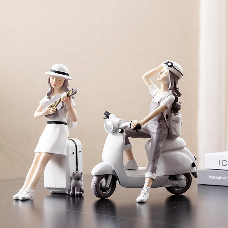 Summer Travel Girls Figurine