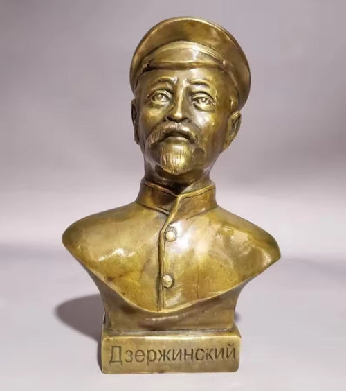 Felix Dzerzhinsky Brass Bust Statue 18 cm