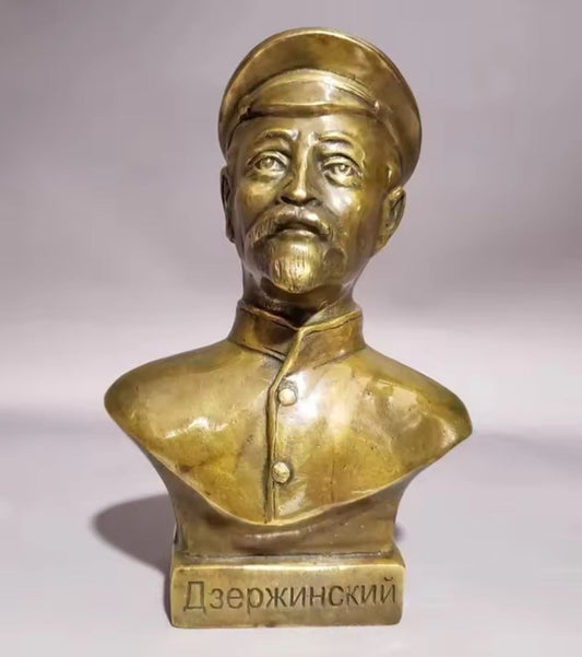 Felix Dzerzhinsky Brass Bust Statue 18 cm