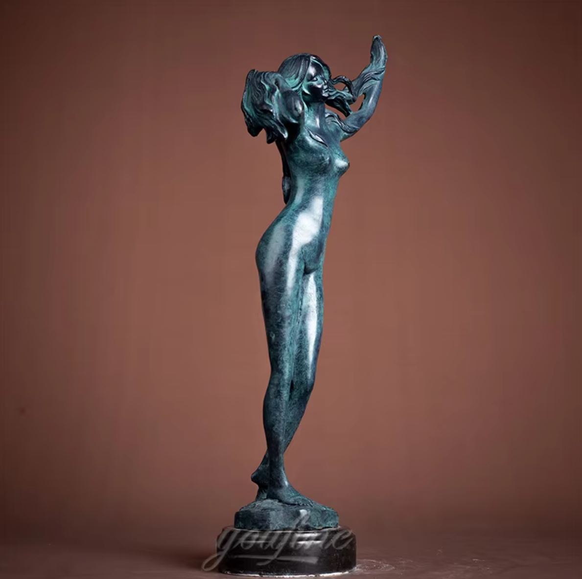 Nude Woman Statue in Bronze 37 cm