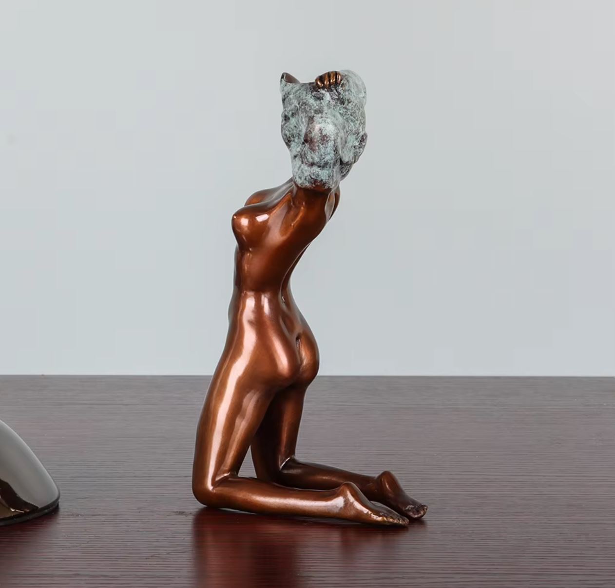 Nude Woman Statue in Bronze 17 cm