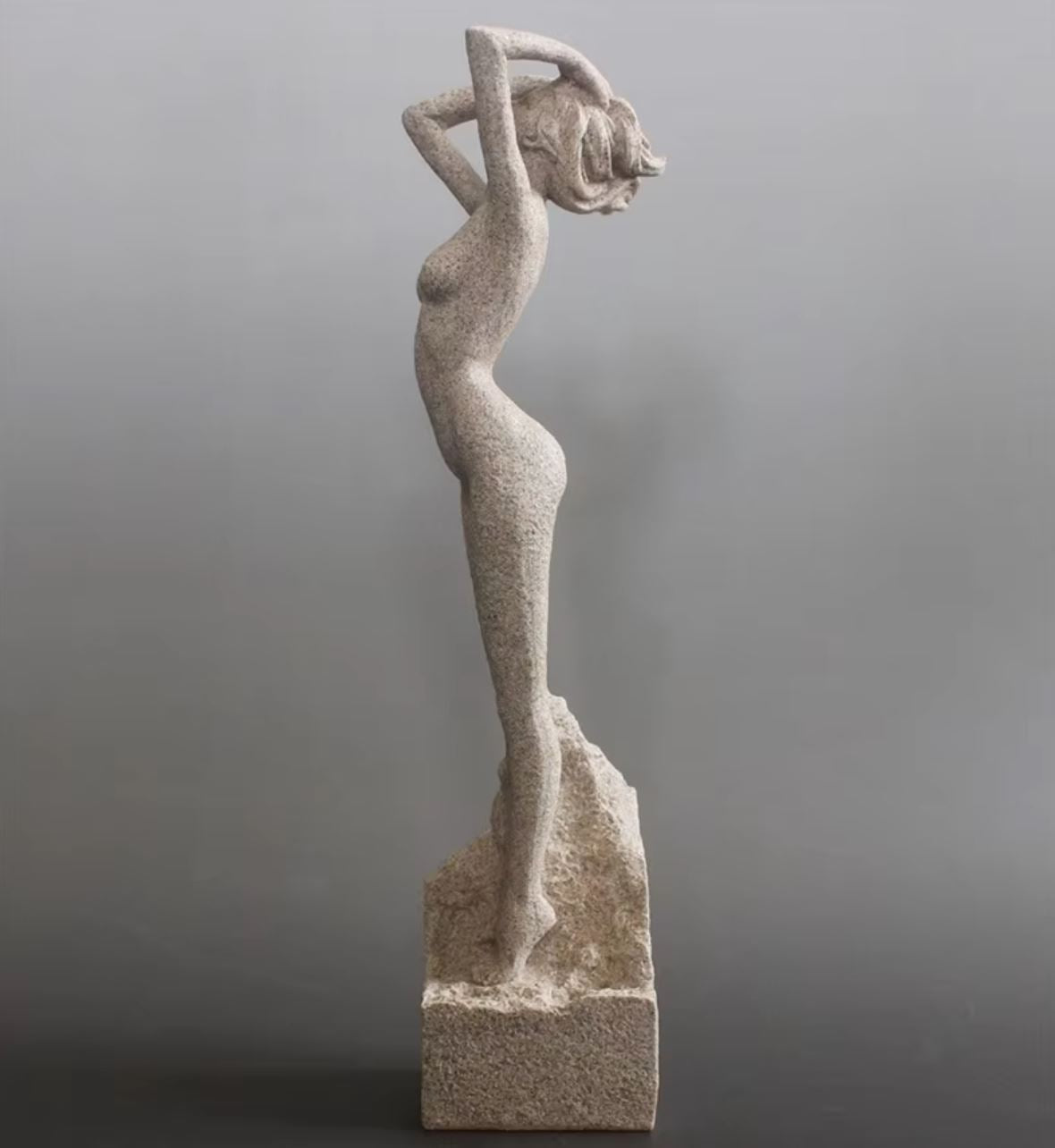 Nude Woman Statue in Stoneware 32 cm