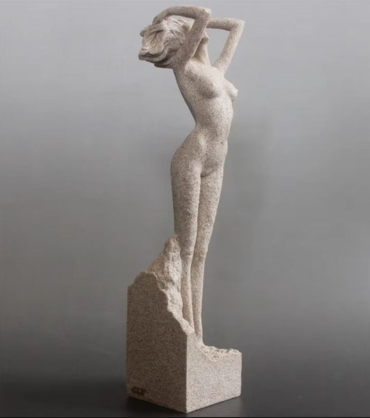 Nude Woman Statue in Stoneware 32 cm