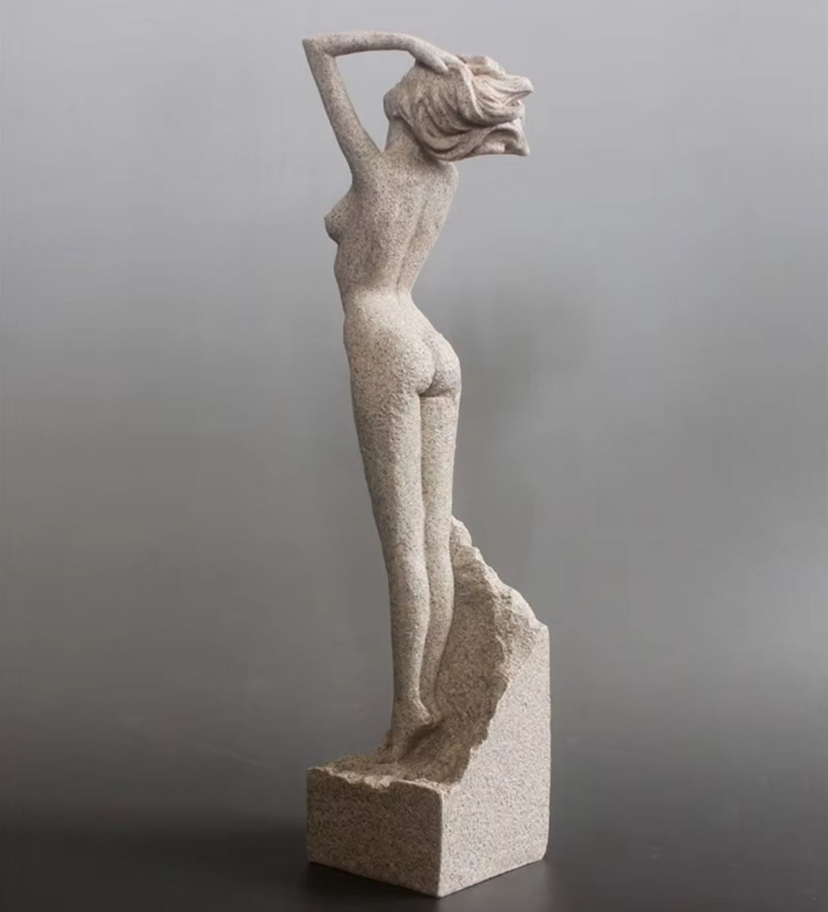 Nude Woman Statue in Stoneware 32 cm