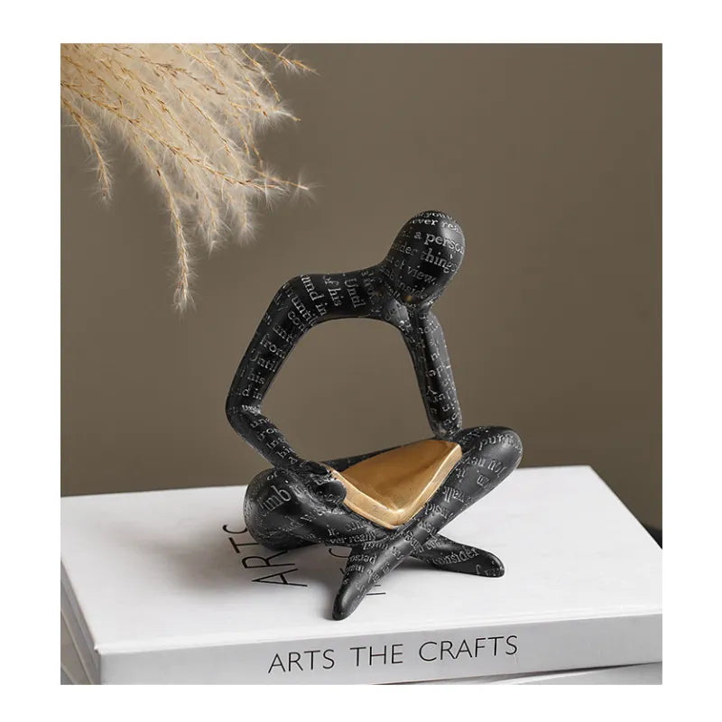 Amused Nordic Reading Sculpture