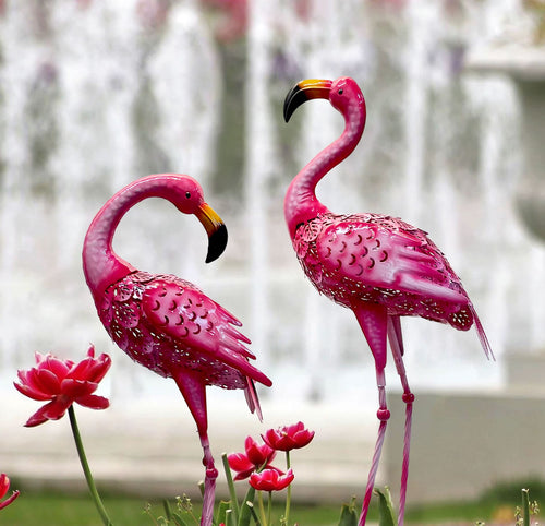 Pink Flamingo Statues for Outdoor/Garden - (Set of 2) - 80 cm