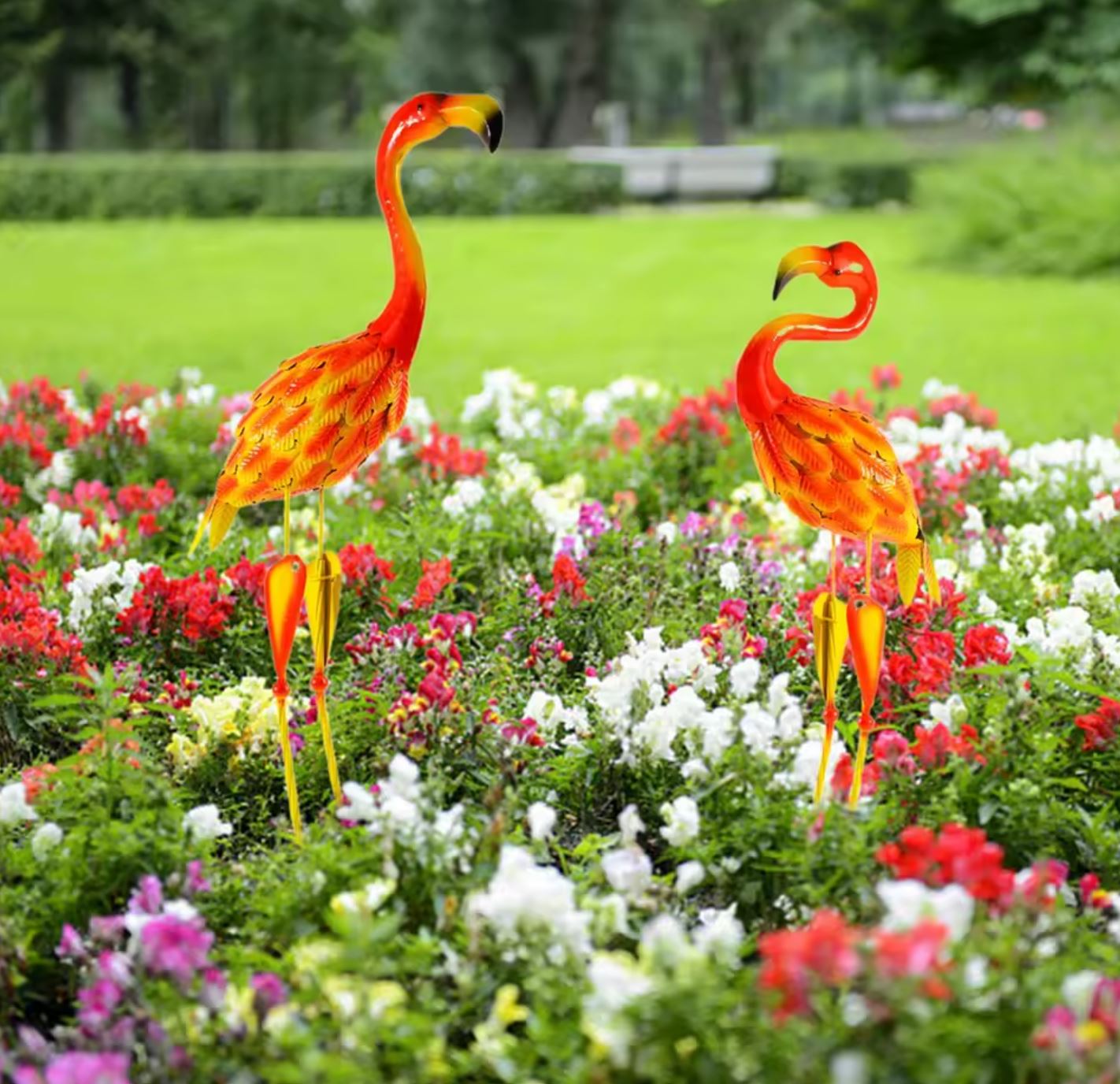 Pink Flamingo Statues for Outdoor/Garden - (Set of 2) - 70 cm