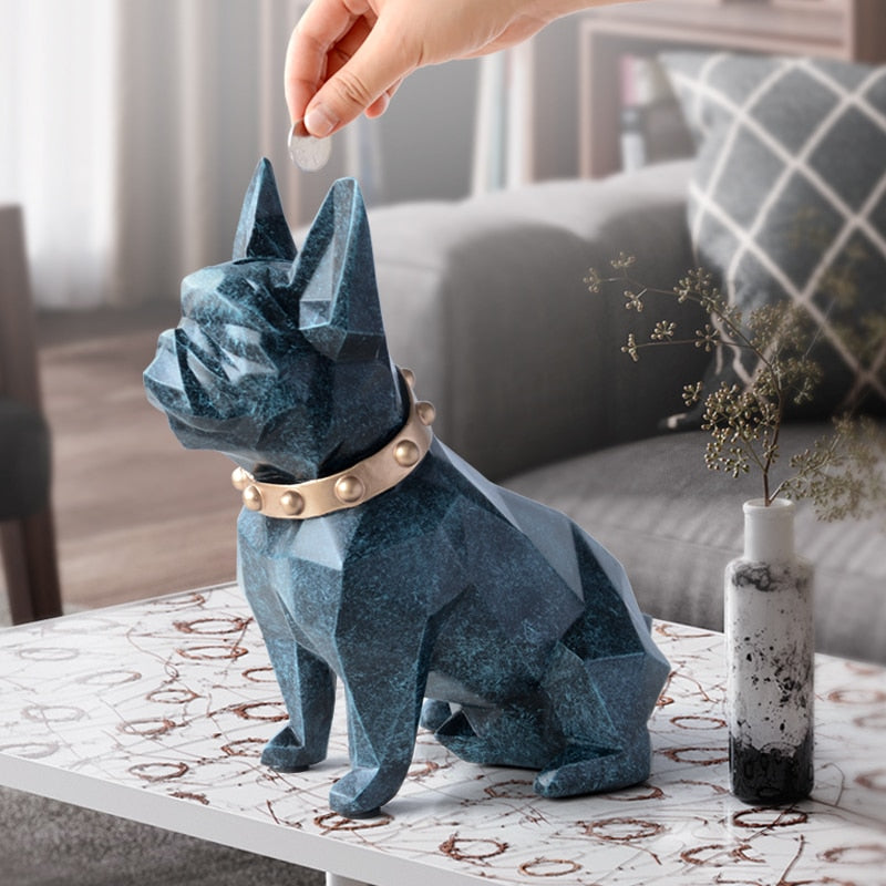 Geometric Bulldog Coin Box