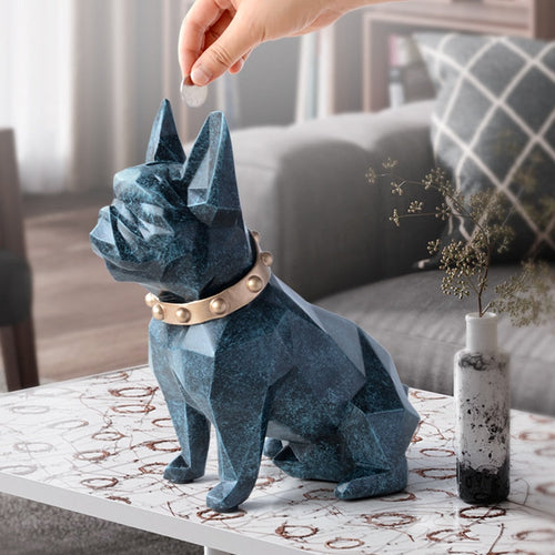 Geometric Bulldog Coin Box