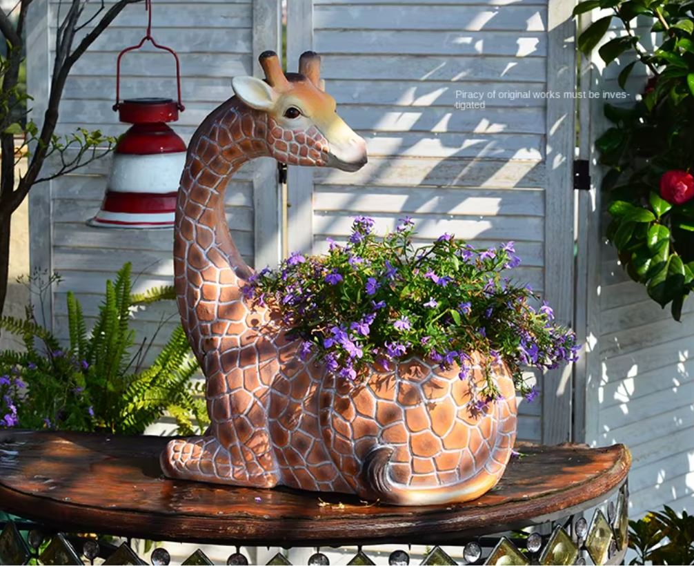 Giraffe Statue for Outdoors 49 cm