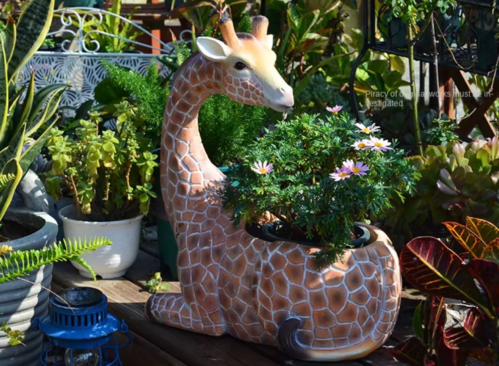 Giraffe Statue for Outdoors 49 cm
