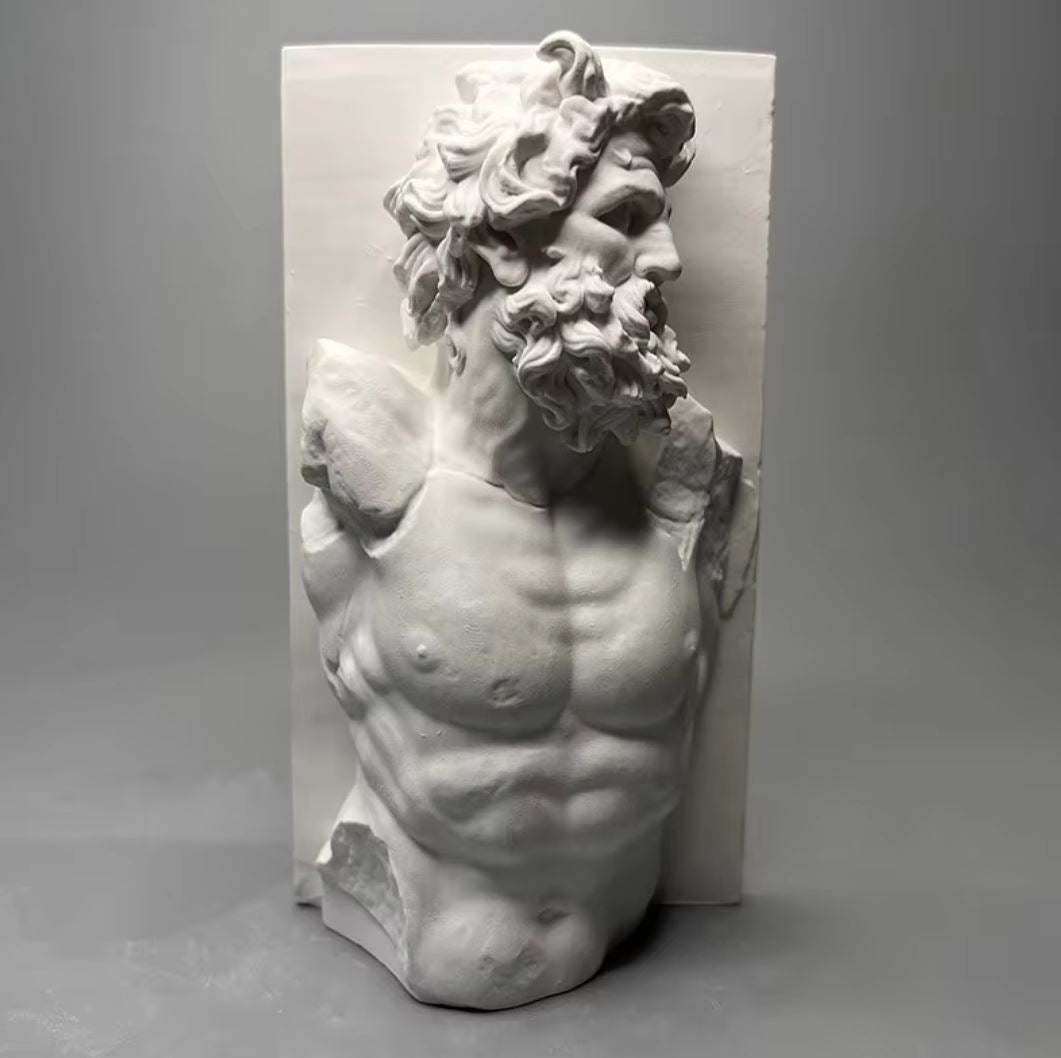 Greek Man Wall Sculpture 13 cm