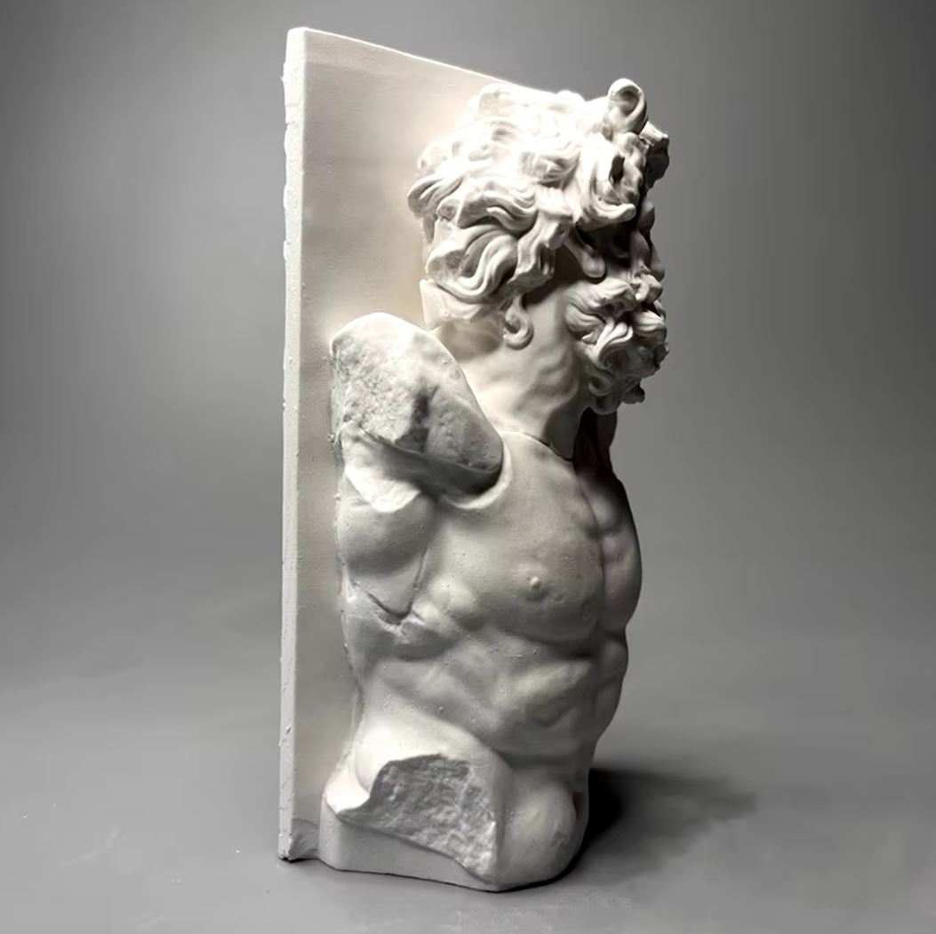 Greek Man Wall Sculpture 13 cm