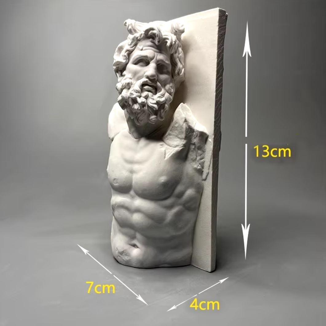 Greek Man Wall Sculpture 13 cm