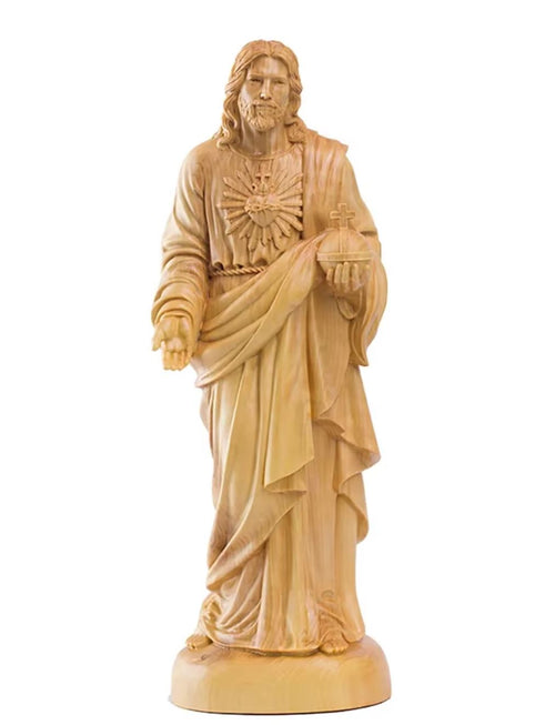 Jesus Christ Statue in Solid Wood 20 cm