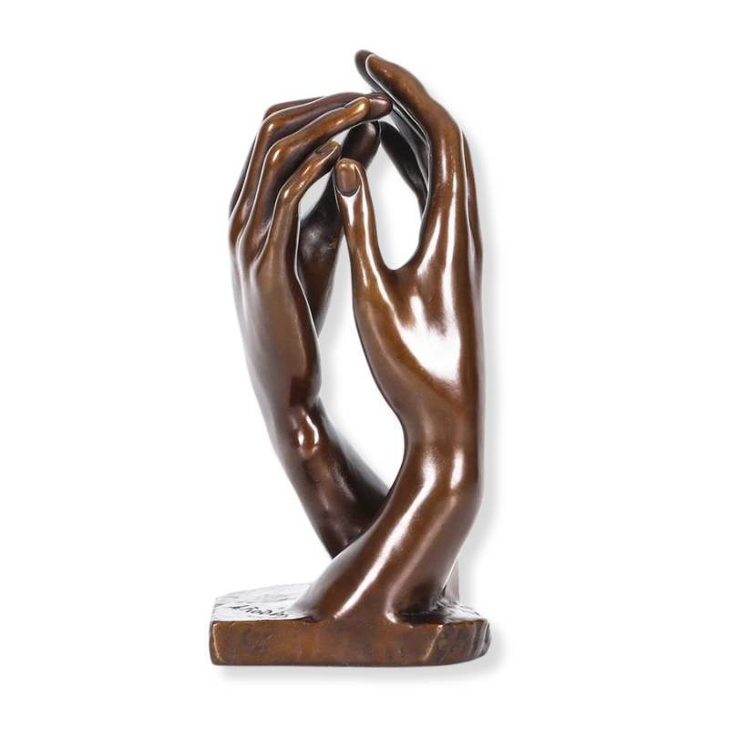 Bronze Statue The Cathedral by Rodin <br> Reproduction 21 cm