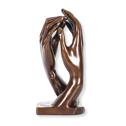 Bronze Statue The Cathedral by Rodin <br> Reproduction 21 cm