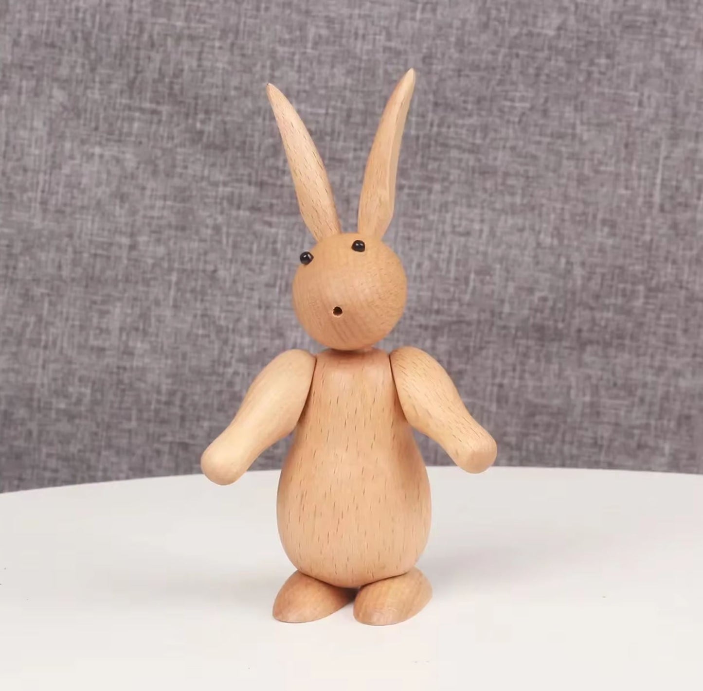 Nordic-Style Wooden Rabbits Statue 15 cm
