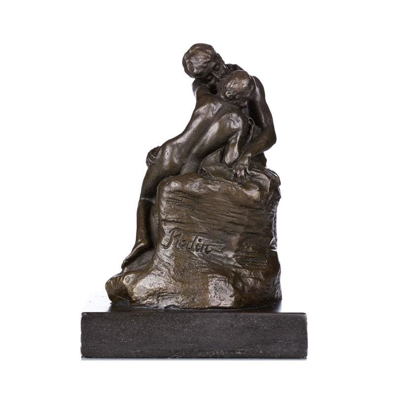 Bronze Statue, The Kiss by Rodin, Reproduction, 14 cm