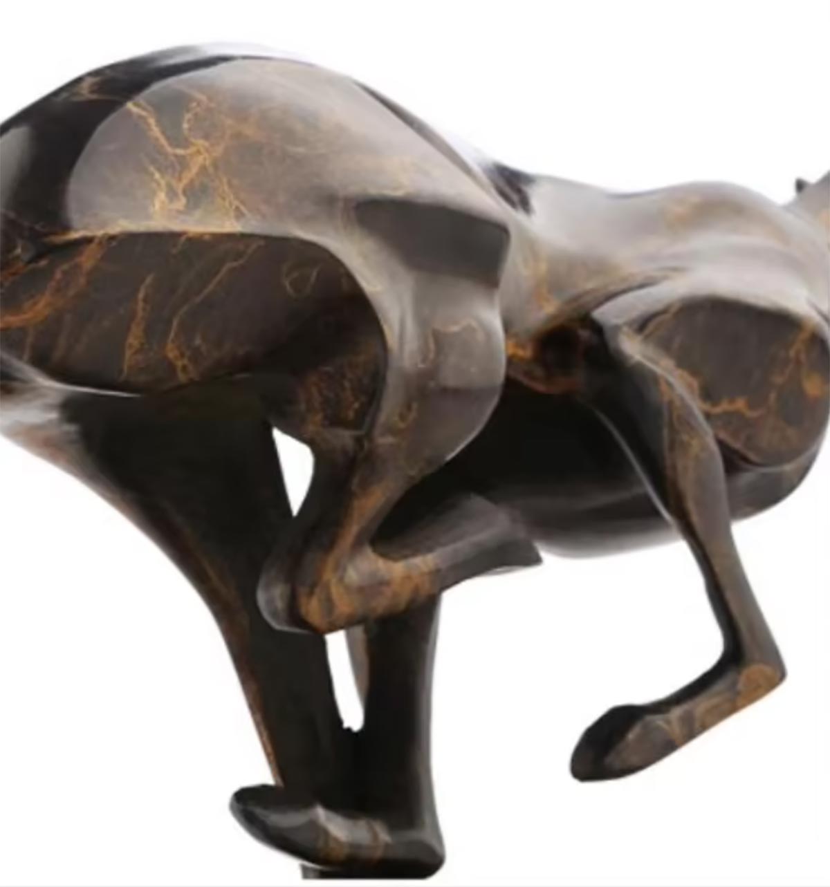 Leopard Statue in Bronze 36 cm