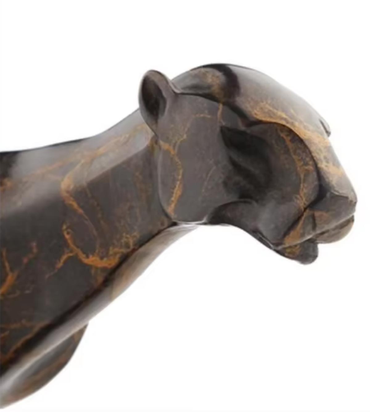 Leopard Statue in Bronze 36 cm