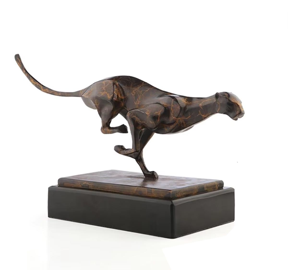 Leopard Statue in Bronze 36 cm
