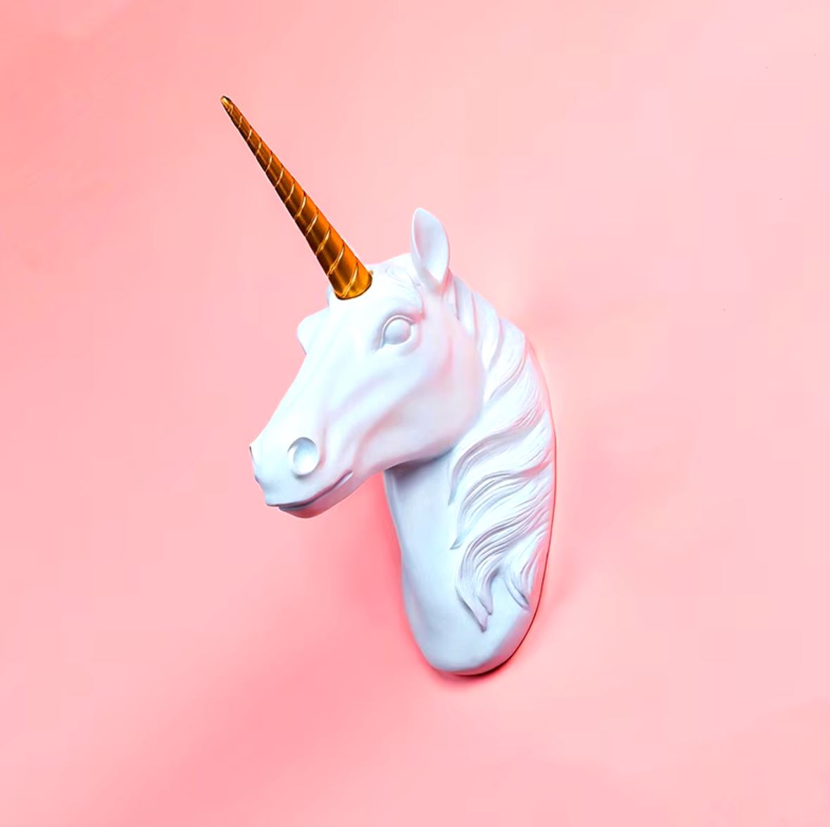 Unicorn Head Wall Statue 33 cm