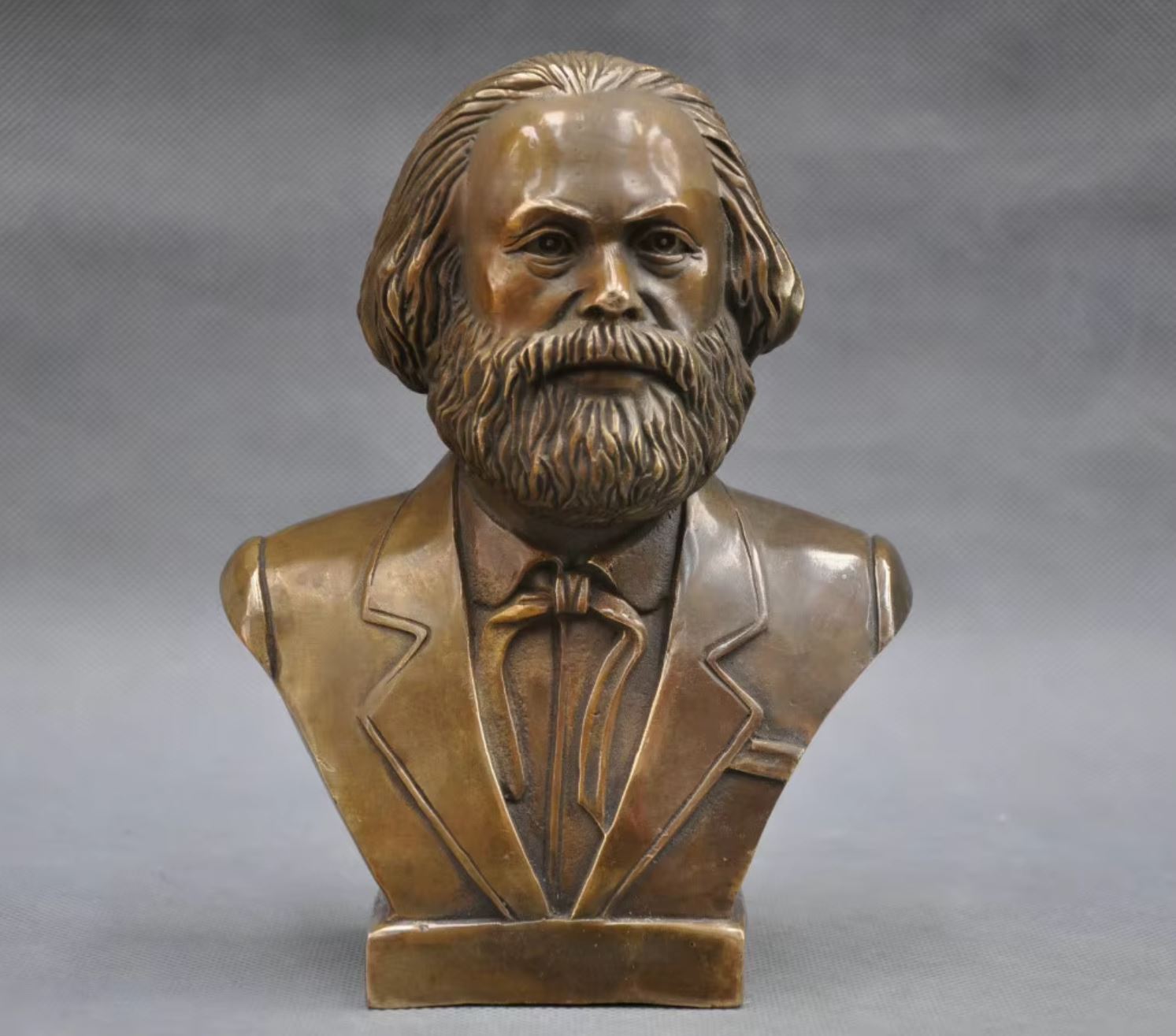 Karl Marx Bronze Bust Statue 18 cm