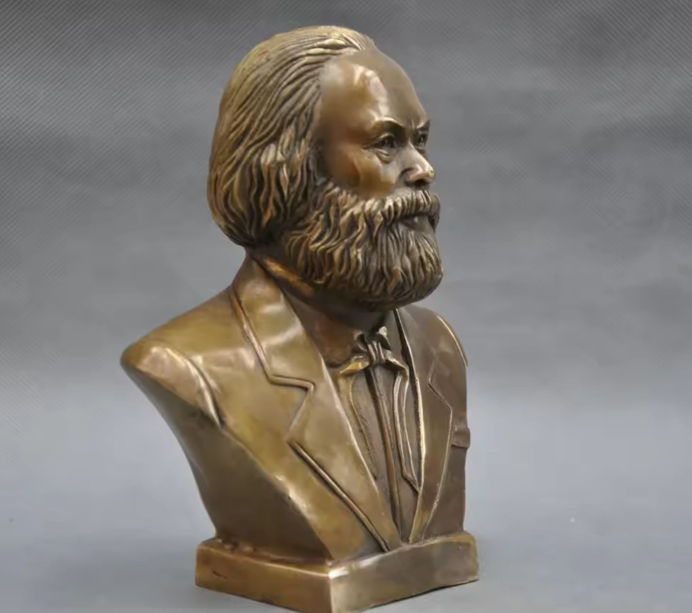 Karl Marx Bronze Bust Statue 18 cm