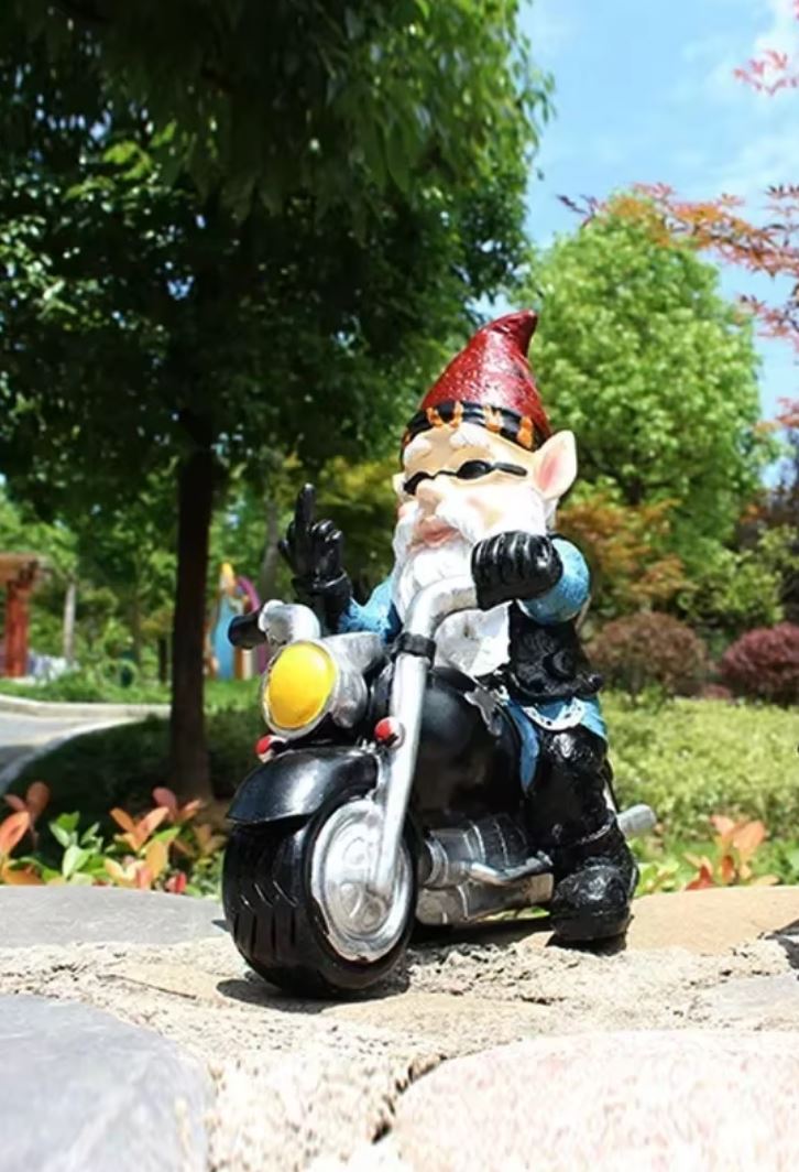 Biker Garden Gnome Statue 15 cm