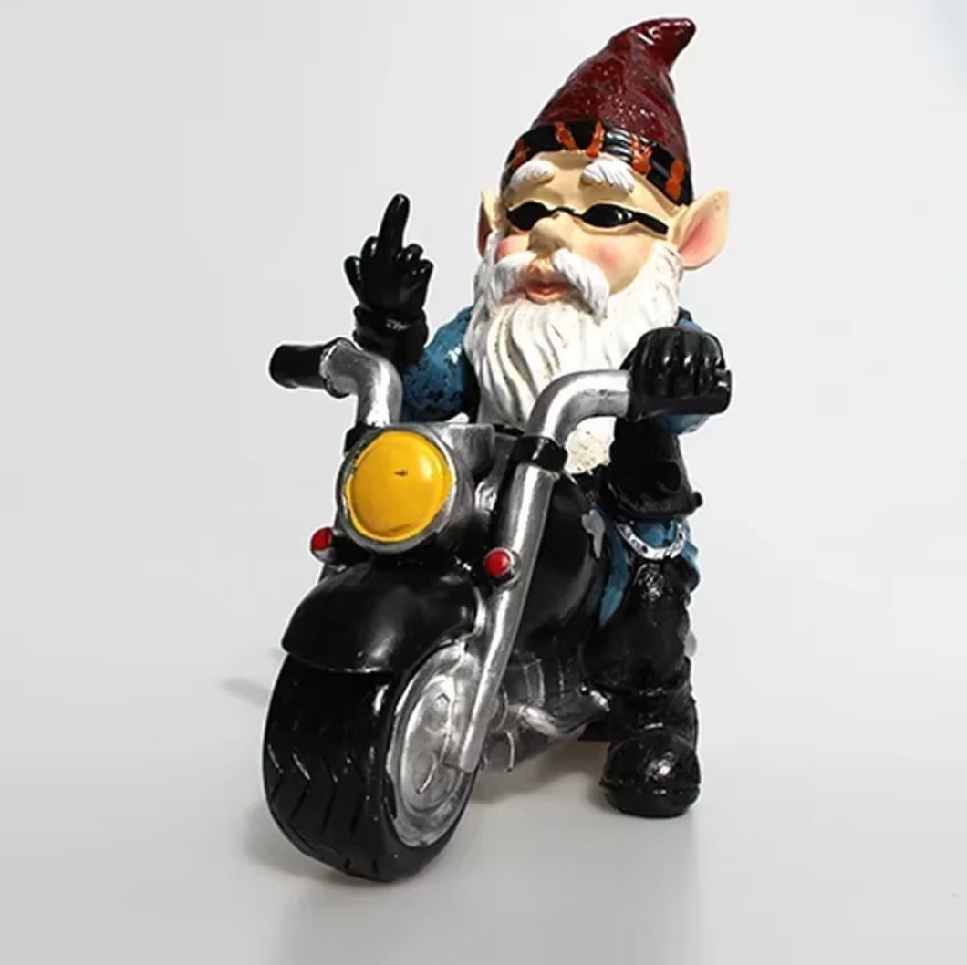 Biker Garden Gnome Statue 15 cm