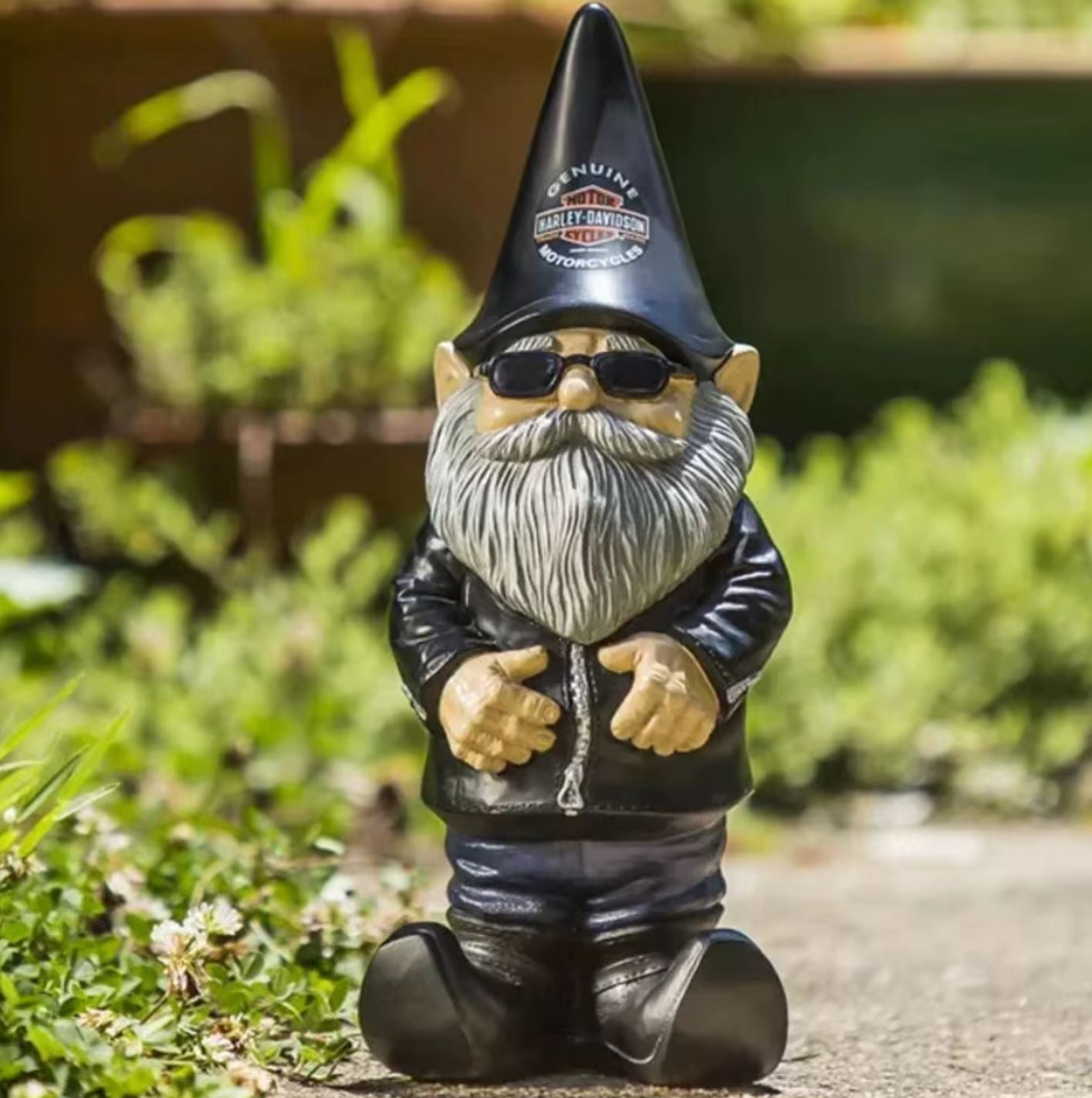 Biker Garden Gnome Statue (Male) 15 cm