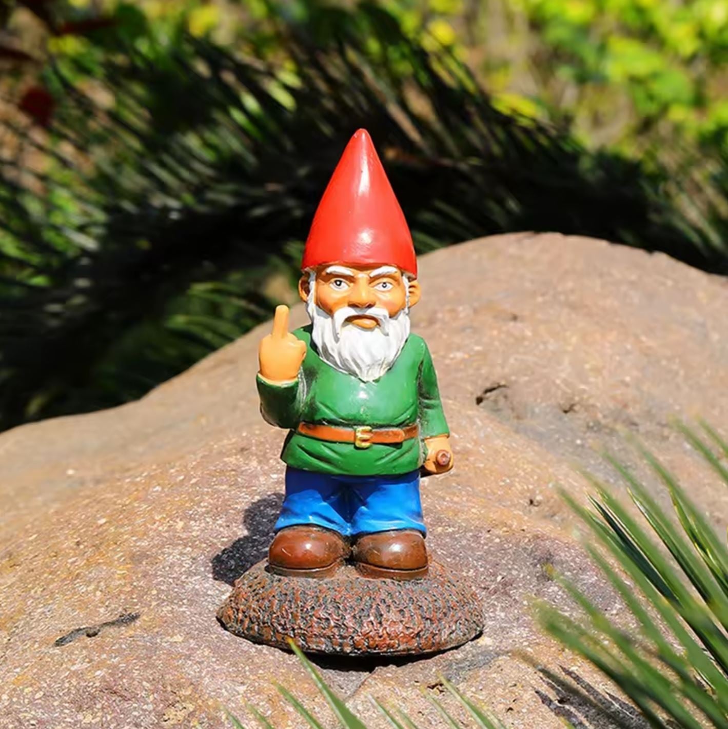 "Middle Finger" Garden Gnome Statue 15 cm