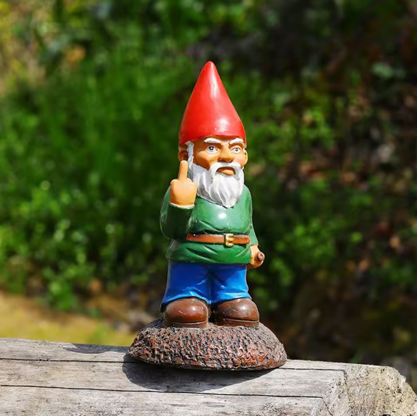 "Middle Finger" Garden Gnome Statue 15 cm
