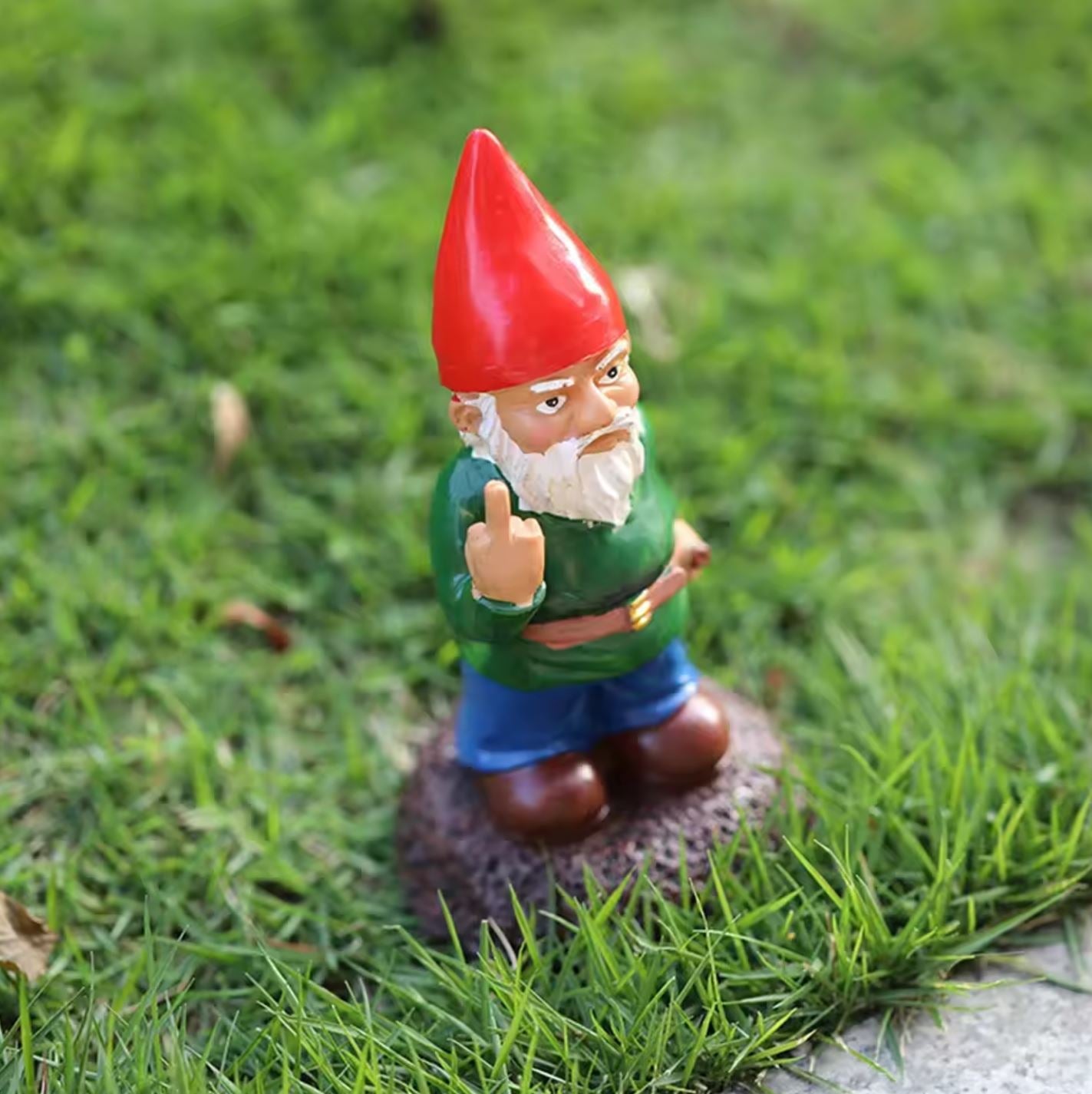 "Middle Finger" Garden Gnome Statue 15 cm