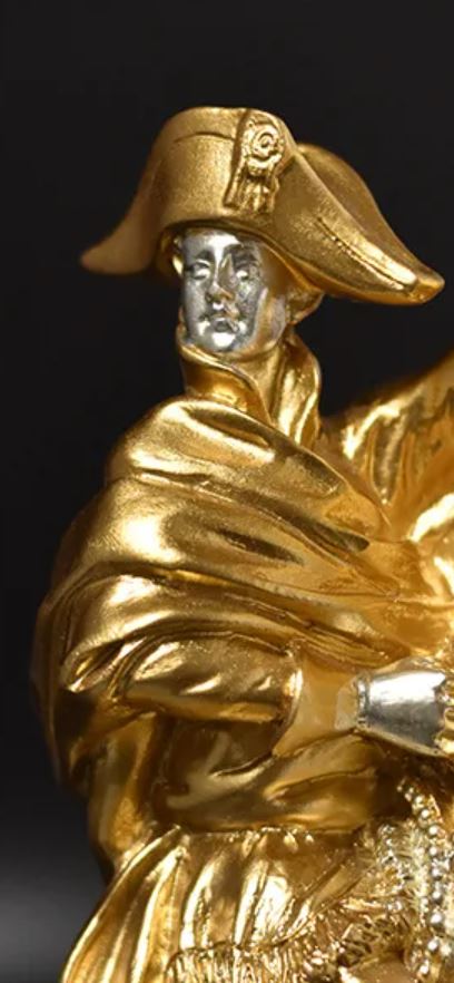 Napoleon on Horseback Statue, Gold, 28 cm
