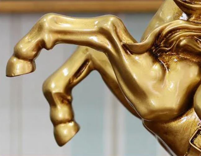 Napoleon on Horseback Statue, Gold, 33 cm