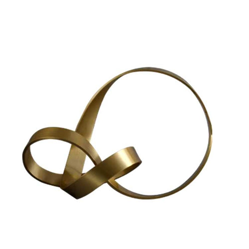 Gold Ribbon Metal Sculpture 18 cm